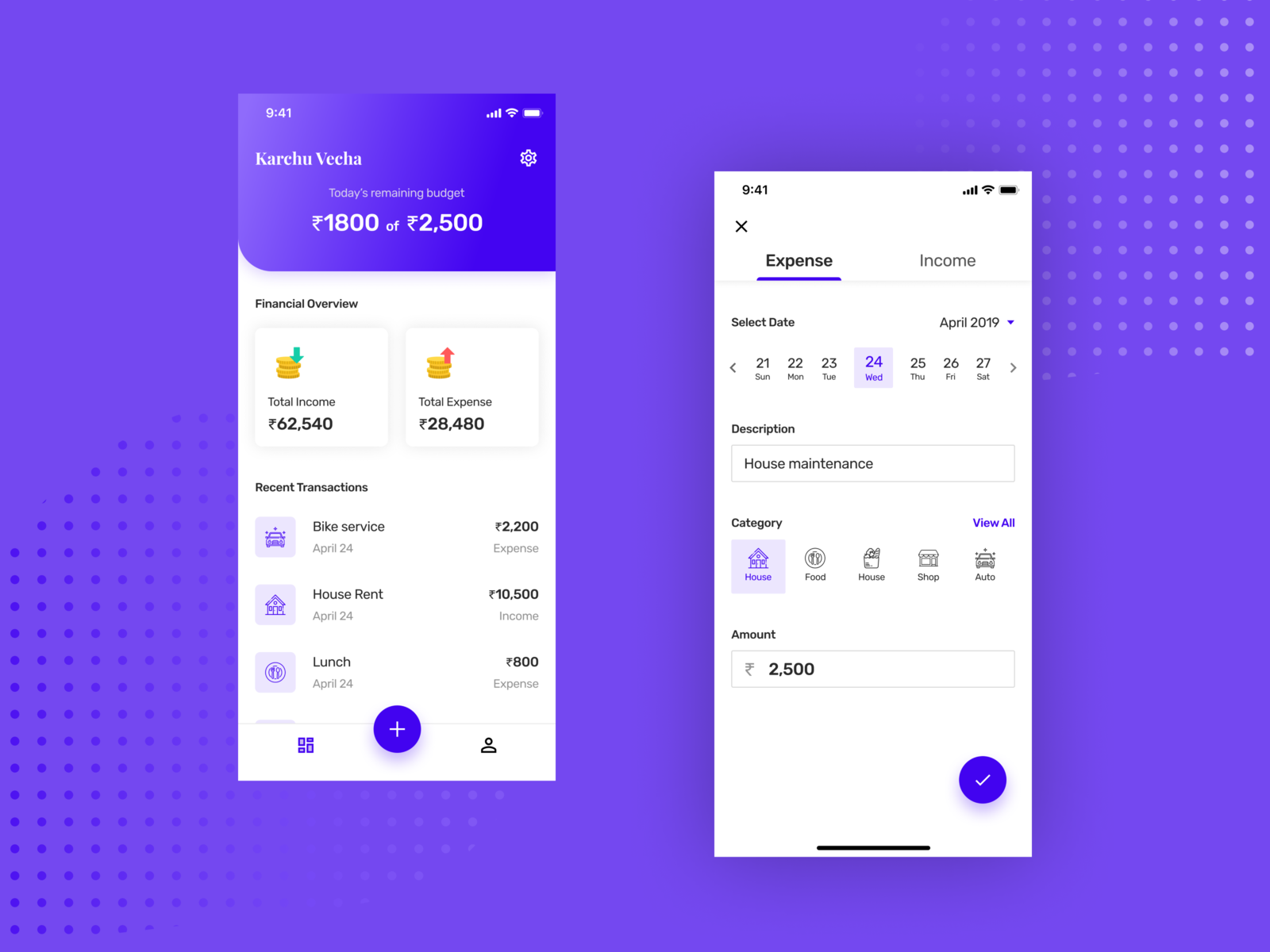 Finance Tracker by Sharath Gowda on Dribbble