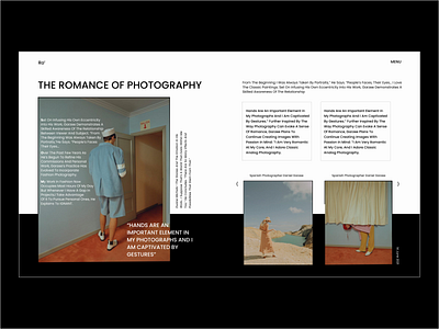 THE ROMANCE design photography ui ux web webdesign
