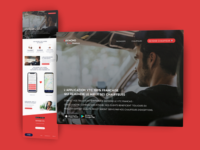 Raymond VTC | Website app bolt cab cabify kapten landing landing page raymond raymond vtc raymondvtc taxify uber ui uiux ux vtc