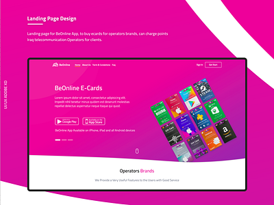 Ecard Landing Page adobexd design illustration landing landing page landingpage sketch ui ux vector web