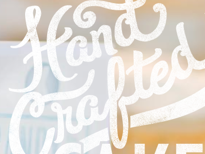 "Hand Crafted" hand lettering