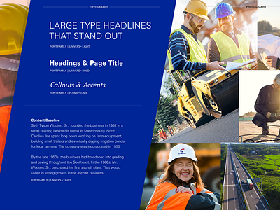 Website Style Guide construction guide industrial primary colors style style guide