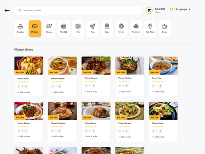 Restaurant menu app clean delivery design food food app kenya menu minimal restaurant ui web app
