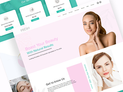 Fresh Cosmetics Clinic - Landing Page fiverr landing page saadmanzoor website design website redesign