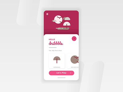 Hello Dribbble! app branding design flat illustration illustrator logo minimal ui vector