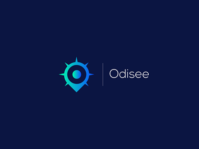 Odisee logo app icon compass eye graphic design icon design location logo logo design travel app logo travel logo