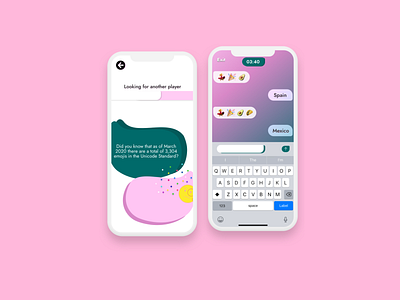 Emojinary UI android app branding bubbles chat color design digital game game art game design gaming gradients ios mobile game ui mobile ui mobile ux trivia ui ux