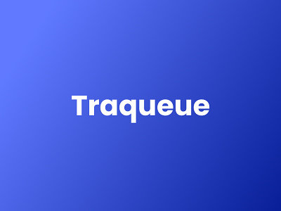 Traqueue Logo branding color design gradients logo minimal typography ui vector web