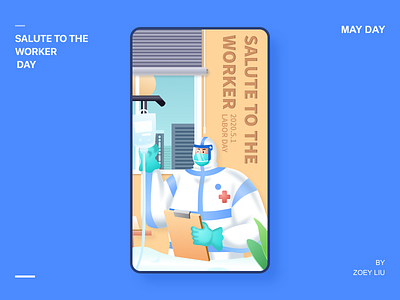 may day app blue doctor illustrations nurse