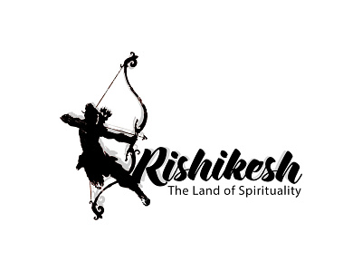 Land of Spirituality - Rishikesh Logo india logo logo design ram rishikesh rishikesh logo typo