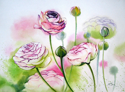 Watercolor flowers watercolor watercolor art watercolor painting