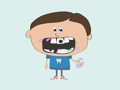 Cavity Kid cavity character child dentist design illustration kid sweets teeth web