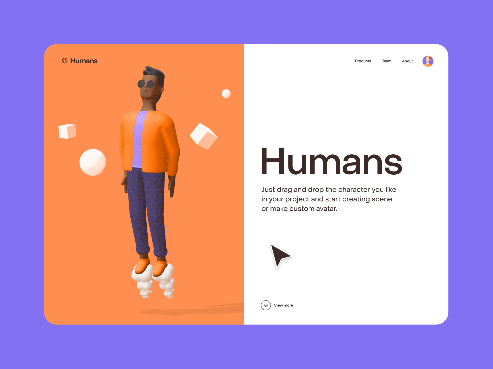 Humans 3d character 3d illustrations 3d kit 3d pack blender figma webdesign