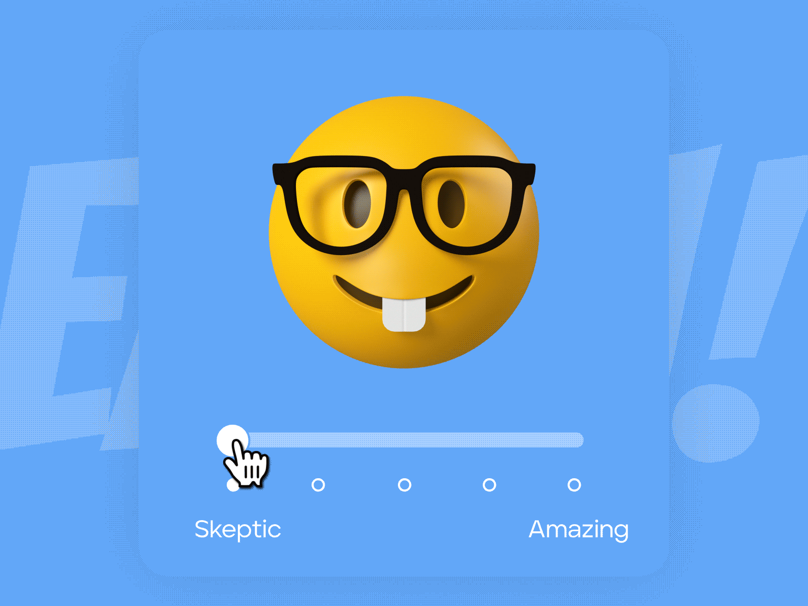 Emoji slider by Habr on Dribbble