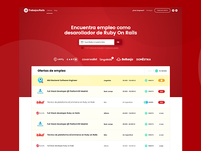 Trabajos Rails design interface spain ui ux webdesign