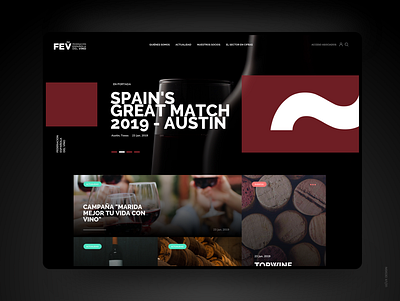 Federación Española del Vino - Webiste interface spain ui ux web webdesign