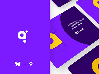 Sheeld app identity 🦋 aftereffect animation app branding butterfly icon illustration ios logo ui