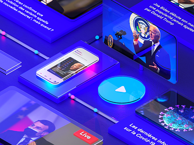 News App Concept Design - 3D Key Visual 💎