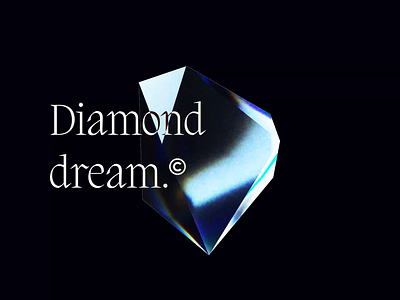 Diamond dream (3D) 💎 3d animation app branding design diamond illustration loop octane typography ui