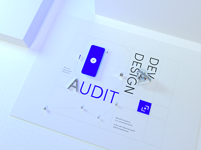 BeTomorrow/Consulting (Keyvisual) 💎 3d app audit blue branding consulting design diamond illustration interface keyvisual logo octane ui