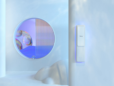 Nexty 3d UI concept (connected thermostat) 🔵 3d animationdesign app branding c4d device illustration interface motion neumorphism octane render ui ux