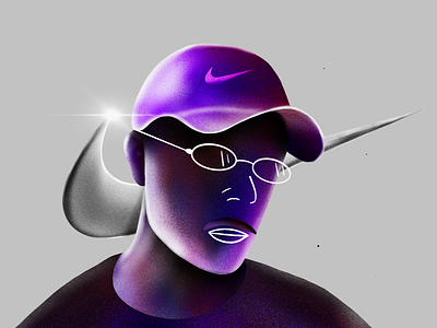 Nike illustration exploration ✍️ 3d brand branding cap character design gradient illustration logo nike noise procreate ui vector