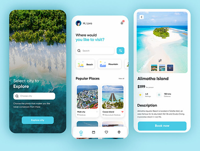 Travel App app design minimal mobile app travel app ui uidesign user interface