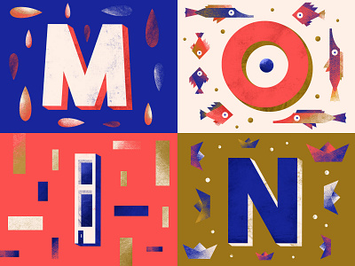 MOIN, MOIN Dribbble! boats colourful fish greeting hamburg hello illustration katycreates moin nautic nordic playful procreate rain type typography