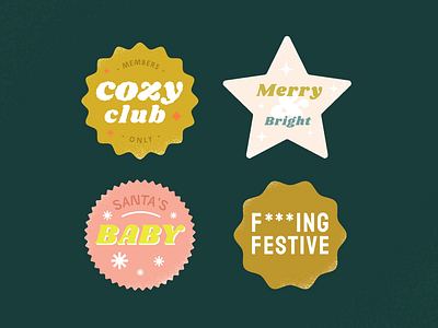 Instagram GIPHY Stickers - HOLIDAY BADGES animated animated gif animation badge stickers badgedesign badges christmas design fun gif giphy sticker holidays holidayseason humor instagram stories katycreates retro stickers typogaphy winter