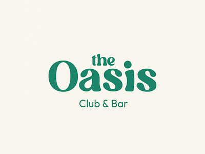Brand Design Concept for the Oasis 🌴 alcohol bar design brand design brand designer branding colourful concept design food drink katycreates logo concept logo design new brand retro visual design