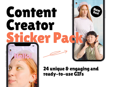 Content Creator GIF Sticker Pack ✌️ for Creative Market animated gifs bundle buy content creator creative market creative ressources creativemarket fresh gif gif animation gifs influencer instagram katycreates modern motion graphics pack selling social media social media gifs
