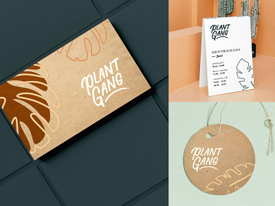 PLANTGANG - personal branding project for a plant shop branding branding concept branding design design graphic design illustration katycreates leaves nature personal project plant plant illustration plant shop planting plants procreate shopping