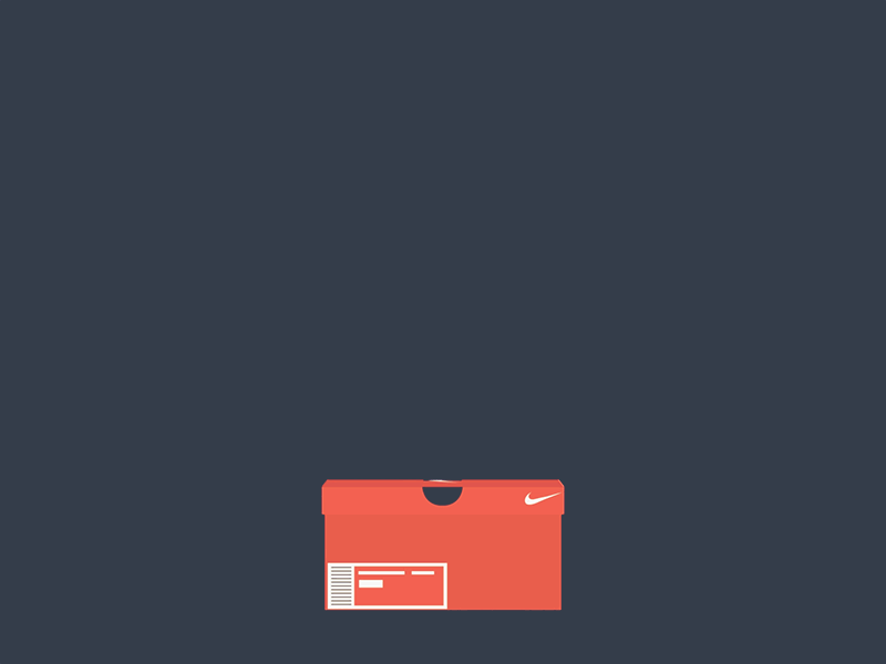 Hello Dribbble gif is life gif subtle strokes sneakers shoe box after effects motion graphics animation first shot hello dribbble