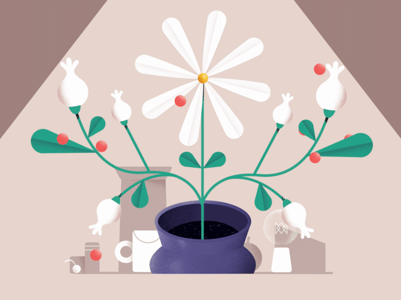 Plant lyfe advanced motion methods subtle strokes animation loop gif is life gif illustration school of motion motion design motion graphics after effects animation