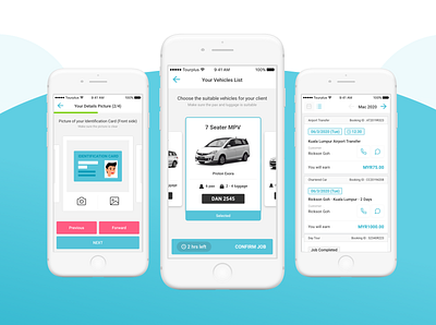 Upload Driver Application app asia booking car driver guide ride tour guide tourplus ui uiux vehicle