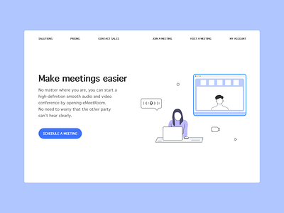 eMeetRoom illustration ui ux webdesign