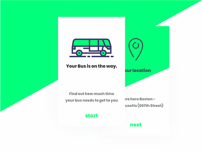 Where's my bus? design illustration interface design livre
