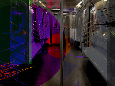 Subway 2danimation abstract abstract art after affects aniamtion charachter collage design drawing glitch graphic design illustration motiongraphics vector