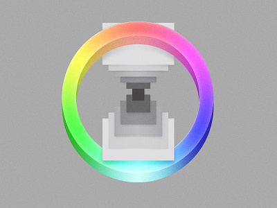 Design & Development Icon geometric icon illustration rainbow