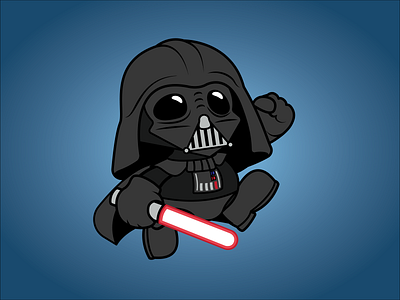 Paper Vader character darth vader disney illustration light saber star wars