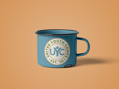 UYC Metal Mug Mockup camp badge camping coffee illustrator logo metal mug mockup uyc