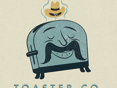 Screen Shot 2019 08 12 At 5.09.05 Pm character character design cowboy illustration moustache retro steam toast toaster vintage