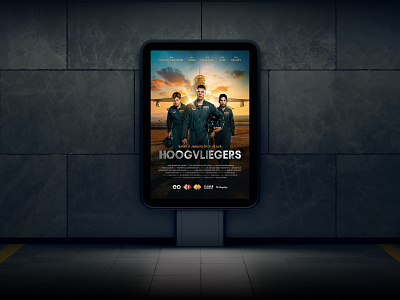 Promotion of Hoogvliegers branding campaign design eo film graphics keyvisual movie pilot plane poster serie television visual