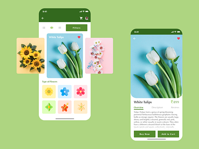 Flower App Ui Design (Rebound Shot)