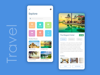 Travel App (Rebound shot) android app design app concept design explore travel agency travel agent travel app travel blog ui ui ux ui 100day ui elements ui works uikits user analysis user inteface visual identity visual design visual designer visual exploration