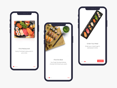 Onboarding Screens for Sushi App