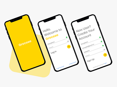 Groceee app - Getting Started best design grocery grocery app grocery online login login design login form login page login screen signup signup form signup page signup screen signupform splash splash screen ui uidesign uiux user inteface