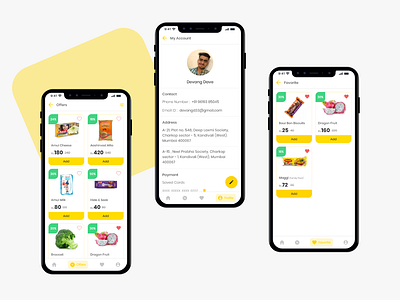 Groceee app - Offers, Profile & Favorites