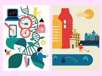 Illustrations for Dirty Science Magazine