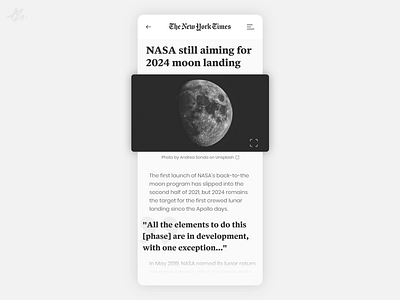 The New York Times · Post Redesign Concept app app design black and white blog concept design minimal mobile modern moon phone post redesign the new york times ui design ux design